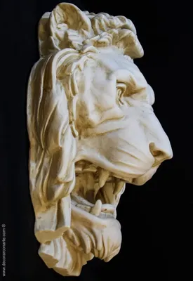 Голова льва №13 из дерева — деревянное изделие в качестве необычного декора