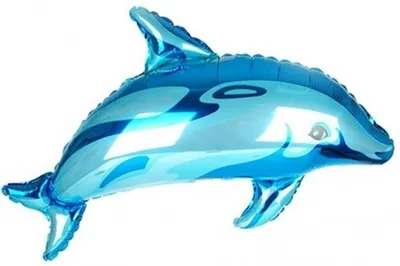 Голубой Дельфин мультяшный уплывает в…» — создано в Шедевруме