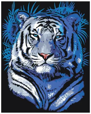 Воздушный шар Тигр бело-голубой купить в Москве с доставкой | Малина Пати