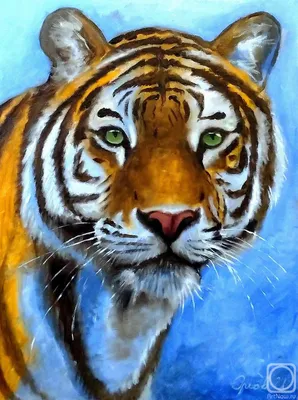 Рисунок Голубой тигр №270481 - «Символ Нового года!» (15.12.2021 - 18:50)