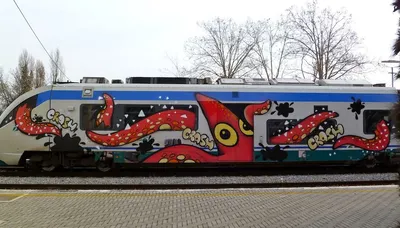 Граффити на поездах фото 