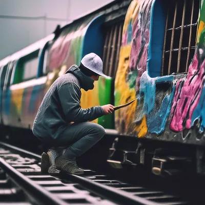 В Германии бороться с граффити на поездах будут беспилотники | Обозреватель