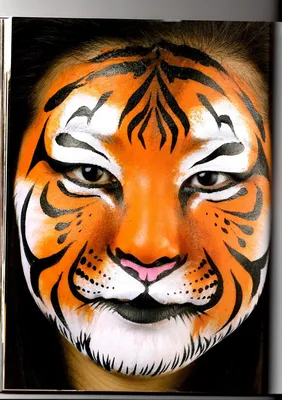 Stunning Half-Face Tiger Face Paint