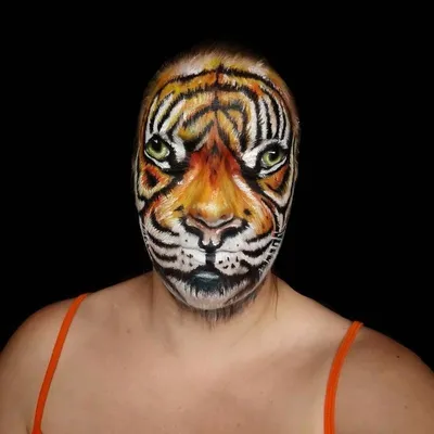 Лицо тигра рисунок на лице фломастерами (47 фото) » Рисунки для срисовки и  не только