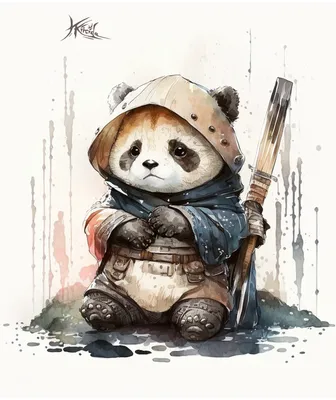 Иллюстрация Грустная панда... в стиле животные | Illustrators.ru