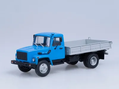 Купить масштабную модель грузовика ГАЗ-3309 (двиг. Д-245.7 Diesel Turbo)  бортовой (синий-серый), масштаб 1:43 (Автоистория)