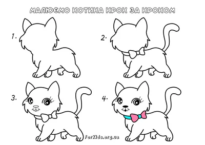Малюємо Котика. Як намалювати Кота. Навчальне відео для дітей Киця.  Розмальовка Кошеня - YouTube