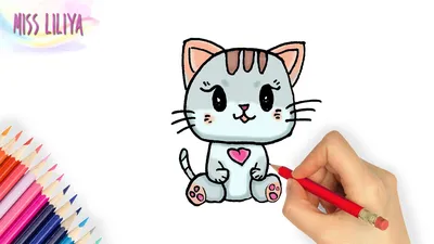 Як намалювати кота - how to draw a cat - YouTube