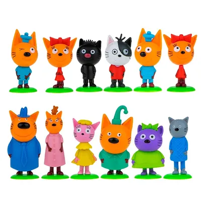 Genuine kid e cats Russian Три кота My Family Three Happy Cats Plush Doll  Cookie Candy Pudding Happy Cat Doll Toy Children Gift