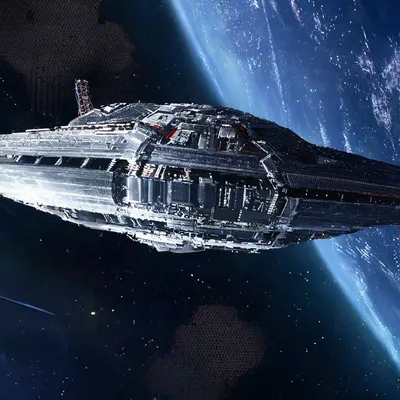 Инопланетный космический корабль, …» — создано в Шедевруме