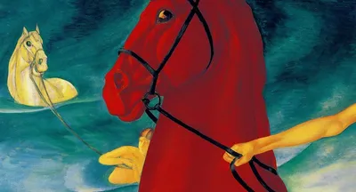 Картина купание красного коня фото фотографии