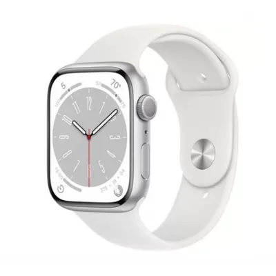 Смарт-часы Apple Watch Series 8 45 мм Silver Aluminum Case with White Sport  Band - S/M - отзывы покупателей на маркетплейсе Мегамаркет | Артикул:  100040000452
