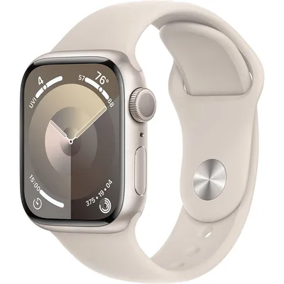 Apple Watch Series 8 GPS 41mm корпус из алюминия цвета «сияющая звезда»,  спортивный ремешок цвета «сияющая звезда» — AppleGod