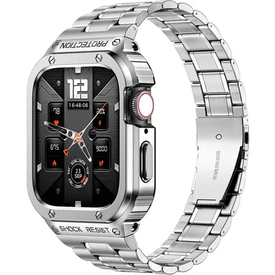 Металический браслет с чехлом для часов Apple Watch Ultra 49 MM, Silver |  Yourcase.com.ua