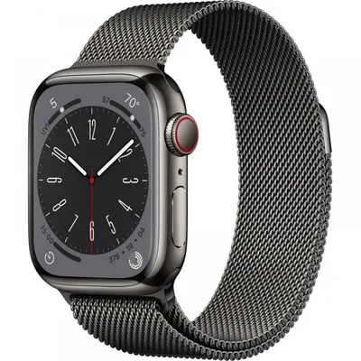 Часы Apple Watch Series 8 GPS + Cellular 45 мм, корпус нержавеющая сталь  «серый космос», миланский сетчатый браслет «серый космос» — Официальный  сайт магазина | Купить в Москве