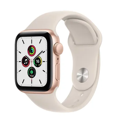 Часы Apple Watch SE 2020 GPS 40mm Aluminum Case with Sport Band Starlight  (Золотистый/Белый) MKQ03LL/A - Купить на Горбушке, цена 20890.0 ₽.