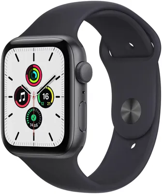 Watch SE USA Умные часы Apple Watch SE, 44 мм, корпус из алюминия цвета  «серый космос» спортивный ремешок цвета «тёмная ночь» - купить в магазине  Технолав
