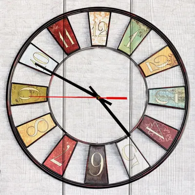 Настенные часы Цветной циферблат 60 х 60 см Дом Корлеоне - купить в Москве,  цены на Мегамаркет