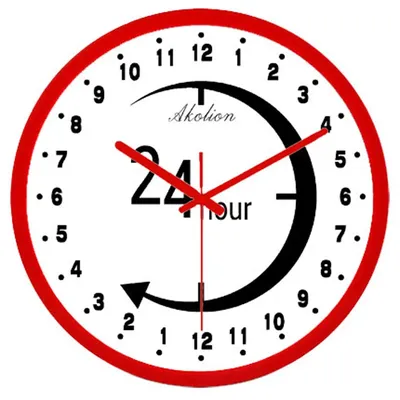 Новейшие круглые декоративные настенные часы с 24-часовым циферблатом и  пластиковой рамкой 12 дюймов | AliExpress