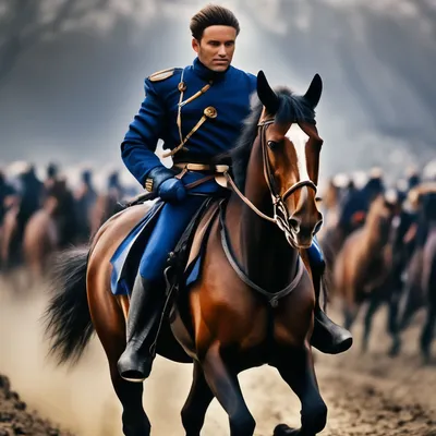 Ставропольский казак на коне в …» — создано в Шедевруме