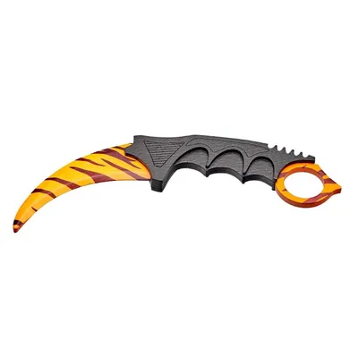 Купить КС2 КС:GO Деревянный нож Karambit Tiger Tooth, Maskbro, деревянный  нож, сделанный из дерева, для любителей CounterStrike Global Offensive |  Joom