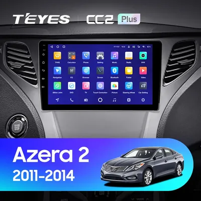 TEYES Тиайс CC2L и CC2 Plus Штатная магнитола For Хендай Азера For Hyundai  Azera 2 II 2011 - 2014 Android до 8-ЯДЕР до 6 + 128ГБ 16*2EQ + DSP 2DIN  автомагнитола 2