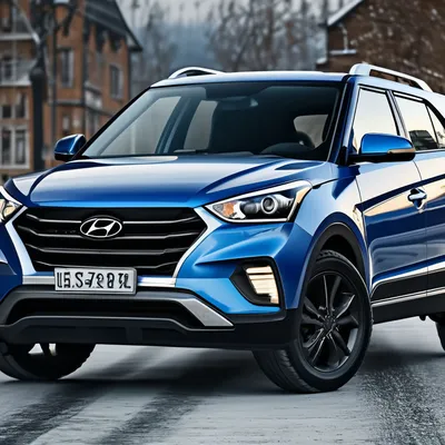 Hyundai creta 2019 года синего цвета…» — создано в Шедевруме
