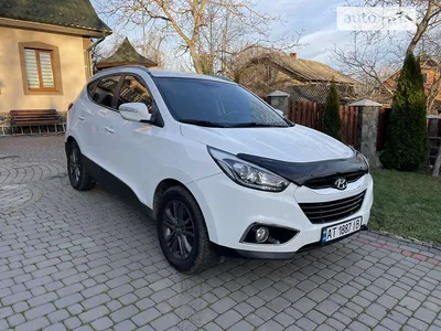 White Hyundai IX 35 SUV on the street. Hyundai car sales in China increased  11.2 percent in 2015, keeping an upward trend for the South Korean brand  Stock Photo - Alamy