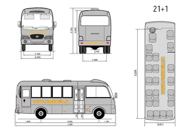 Автобус HYUNDAI COUNTY 21 место ЕВРО-3 Техническое описание.