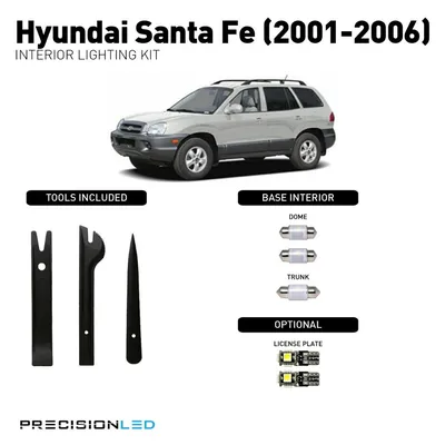 Hyundai Santa Fe Premium LED Interior Lighting Package 2006, 2005, 2004,  2003