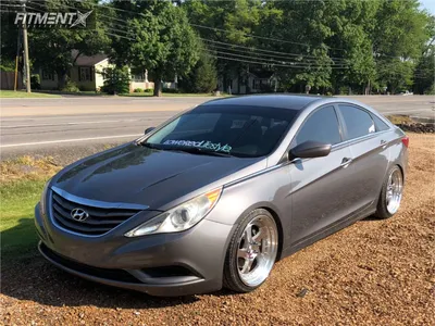 2017 Hyundai Sonata with 18x9.5 38 Work Emotion T7r and 235/45R18 Falken  Pro G5 Sport A/s and Coilovers | Custom Offsets
