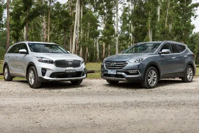 Hyundai Santa Fe Highlander v Kia Sorento Platinum : Comparison Review -  Drive