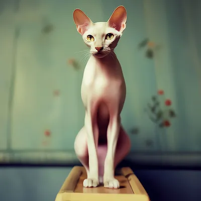 Красивый худой кот» — создано в Шедевруме