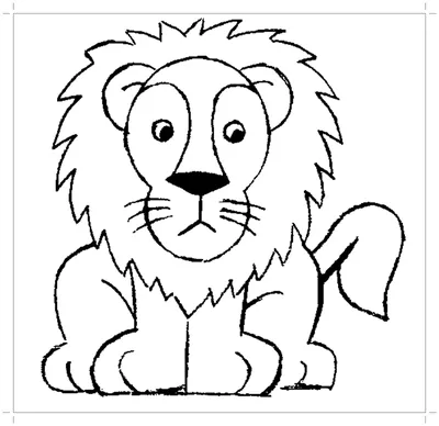Картинка лев и хвост ❤ для срисовки