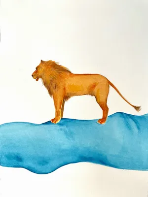 лев с голубыми глазами и длинным хвостом, картинка лигра, фото материал,  животное фон картинки и Фото для бесплатной загрузки