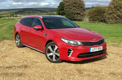 Kia Optima GT Line station wagon car showcased at the Brussels Expo  Autosalon motor show. Belgium - January 19, 2017 Stock Photo - Alamy