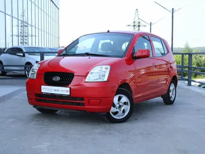 Kia Picanto 1.1 - MY 2004 (FL 2007) - red - five doors (5D) - Very small,  popular low-cost city car, segment A - city, winter Stock Photo - Alamy