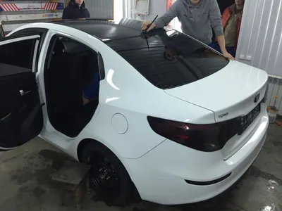 Тонирование задних фар Kia Rio