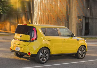 Front View of Used Kia Soul in Yellow Color after Cleaning before Sale in a  Summer Day Editorial Photo - Image of concept, performance: 149269211