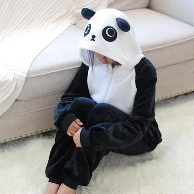 Унисекс аниме пижамы кигуруми панда косплэй костюм толстовки вечерние  флисовые пижамы ночное белье – лучшие товары в онлайн-магазине Джум Гик