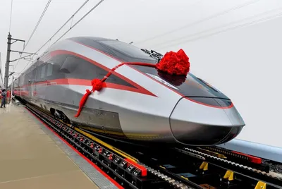 Скоростные поезда Китая, рисовые поля…» — создано в Шедевруме