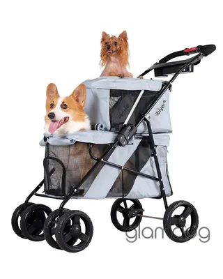 Двойная коляска для маленьких собак - GlamDog.Ru