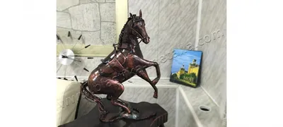 Сувенир \"Конь на дыбах\", бронза купить недорого в Москве в  интернет-магазине Maxi-Land