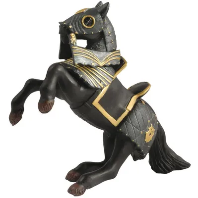 Фигурка конь на дыбах в доспехах черный Papo 39276 — купить в фирменном  магазине Papo