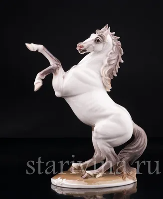 Купить фарфоровую статуэтку Конь на дыбах, Nymphenburg, Германия, сер. 20 в  по низким ценам - Старивина