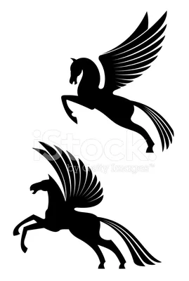 Чёрный конь пегас» — создано в Шедевруме