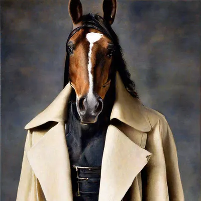 Ёлочная игрушка \"Конь в пальто\" с коричневыми глазами | Фарфоровая  мануфактура