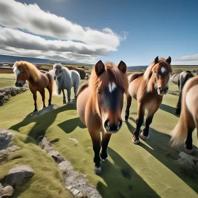 Различные пони Shetland лошадей очень маленькие и лошадь Paddock вместе на  шоу Стоковое Фото - изображение насчитывающей совместно, сила: 211100878