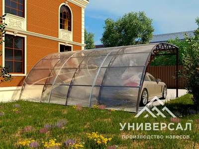 Консольный навес для автомобиля №25 на заказ с бесплатной доставкой и  установкой - купить навес в Москве и области