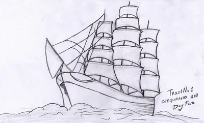 Большой корабль, вектор или цветной рисунок Иллюстрация вектора -  иллюстрации насчитывающей вектор, круиз: 160161015
